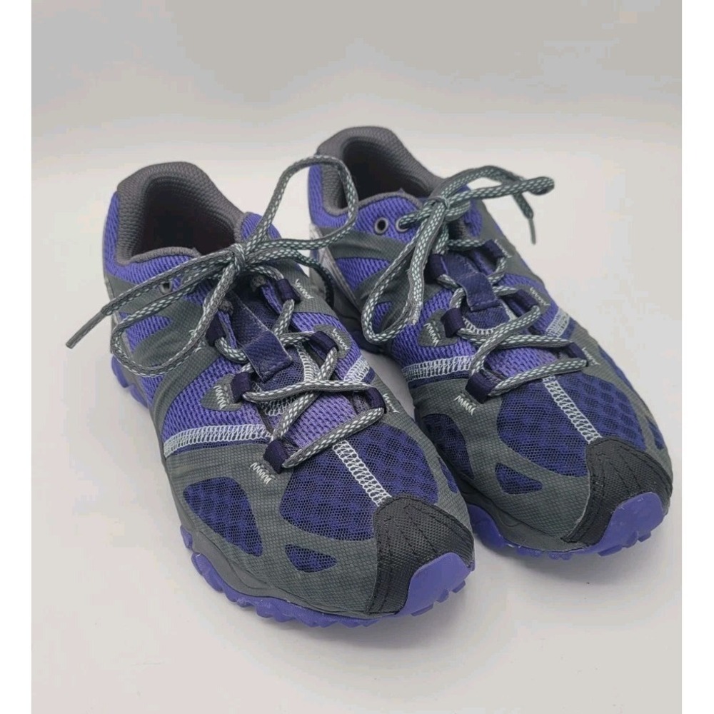 Merrell Womens Gray Purple Equinox Air Cushion Running Shoe Size 7